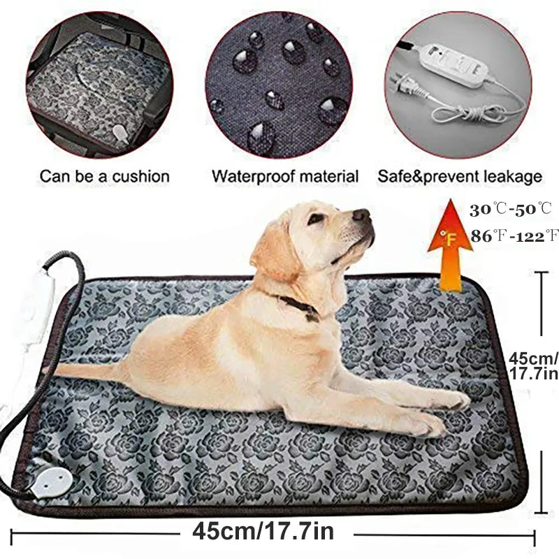 Pet Heating Pad with Auto Shut-Off – Cozy Bed for Dogs & Cats