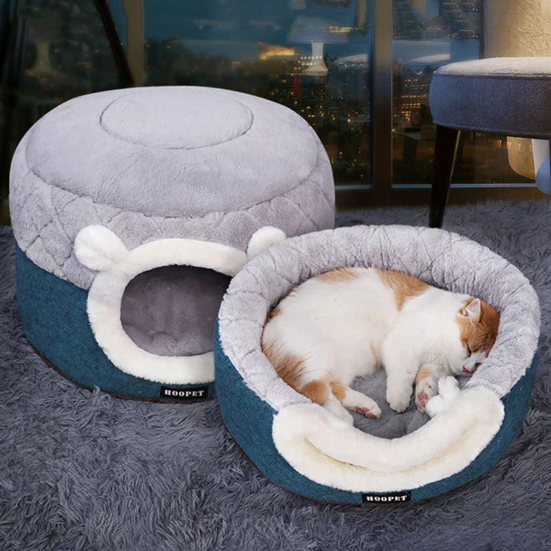 Cozy Pet Bed – Soft Warming House for Cats & Small Dogs